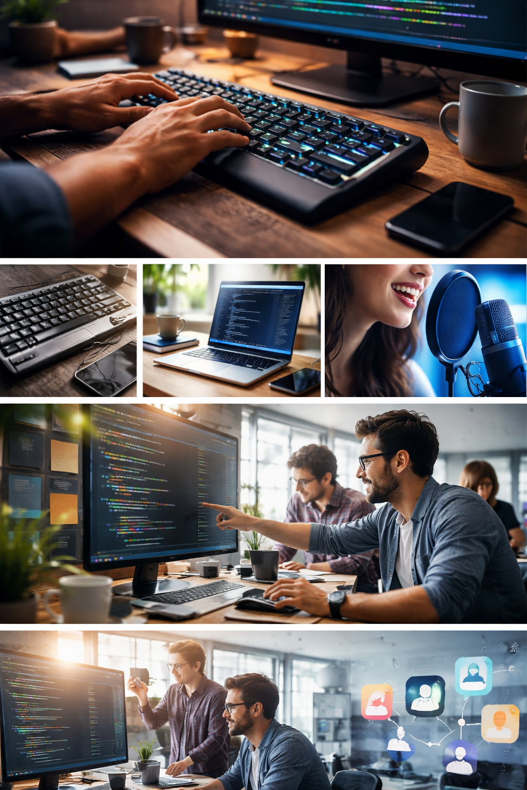 Context: keyboard and text work